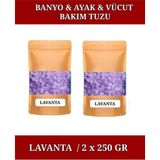 2 Adet Lavanta Kokulu Banyo Tuz Küvet & Jakuzi Tuzu Manikür & Pedikür Tuzu Ayak Bakım Tuzu. 2 x 250L