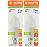 (2 Adet) Ledvance 4,9W Sarı Işık (2700K) E14 Duylu (İnce Duy) Dim Edilebilir Led Ampul
