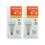 (2 Adet) Ledvance 8W Sarı Işık (2700K) E27 Duylu (Kalın Duy) Şarjlı Ampul
