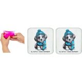 2 ADET MAVİ BERELİ KÖPEK CEP SOBASI,EL ISITICI,SICAK SU TORBASI PVC 10x9,5cm