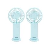 2 ADET MİNİ FAN,TELEFON TUTUCU,PORTATİF EL VANTİLATÖRÜ MAVİ 9,3x19cm USB ŞARJLI EL FANI