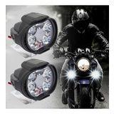 2 Adet Motosiklet Scooter Led Sis Farı Çakar Ve Sabit Mod 6 Ledli
