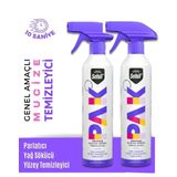 2 Adet Mucize Köpük Temizleyici Sprey Pak 500ml Yağ Sökücü Yüzey Temizleyici Parlatıcı Paksprey1li