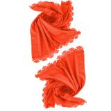 2 Adet, Narçiçeği Iğne Oyası Mevlüt Örtüsü, Çeyizlik Iğne Oyası Şal , 70 X 140