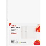 2 Adet Noki Eko Şeffaf Poşet Dosya Delikli A4 100'Lü Paket