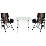 2 Adet Ol Outdoor Mammoth Katlanır Kamp Sandalyesi Komuflaj+Ol Outdoor Alüminyum Katlanır Kamp Masası