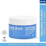 2 Adet Olalab Yaşlanma Karşıtı Yenileyici Nemlendirici Retinol Gece Yüz Kremi 50 Ml