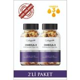 2 Adet Omega-3 Premium Fish Oil 90 Softgel X 1000mg, Balık Yağı, Hidrolize Kolajen