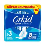 2 Adet Orkid Ultra Uzun Extra (Boy 3) Süper Ekonomik Hijyenik Ped 16'lı
