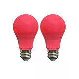 (2 Adet) Osaka 10W Pembe Işık E27 Duylu (Kalın Duy) Led Ampul