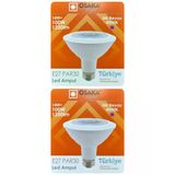 (2 Adet) Osaka 14W (100W) Ilık Beyaz (Günışığı) (4000K) E27 Duylu (Kalın Duy) Led Par30 Ampul