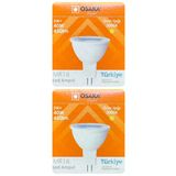 (2 Adet) Osaka 5W (40W) Sarı Işık (3000K) Gu5.3 Duylu (İğne Bacak) Led Çanak Ampul