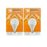 (2 Adet) Osaka 7W (50W) Beyaz Işık E14 Duylu (İnce Duy) Led Mini Ampul