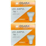 (2 Adet) Osaka 7W Kırmızı Işık Gu10 Duylu Led Çanak Ampul