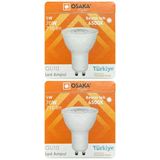(2 Adet) Osaka 9W (70W) Beyaz Işık (6500K) Gu10 Duylu Led Çanak Ampul