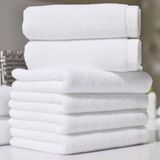 2 ADET Otel Havlusu Pamuklu 70x140cm Yüksek Kaliteli Beyaz Banyo Havlusu 400gr