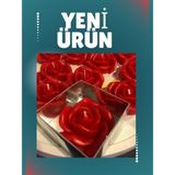 2 adet Parlak Kırmızı Gül Mum-Sevgililer Günü, Düğün, Nişan, Doğum Günü, Parti Için Kutulu Mum - 1 Adet