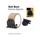 2 Adet Paslanmaz Çelik Bıçak Bant Kesme Aparatı Avuç Içi Ergonomik Dayanıklı Malzeme, Koli Bandı Kesici Kesme Aparatı Aleti - -- - Option-1
