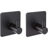 2 Adet Paslanmaz Çelik Mat Siyah Banyo Askısı/Bornoz Askısı/Havlu Askısı/Havluluk/Paslanmaz Hooks