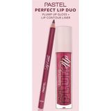 2 Adet Pastel Profashion Plumping GLOSS207+PASTEL Lip Contour Lip Liner 52