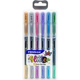 2 Adet Pensan 6'Lı Jelly Glitter Simli Jel Kalem