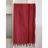 2 Adet Peştamal, Plaj Havlusu 80x180 cm Melis Home Çizgili (Kırmızı)