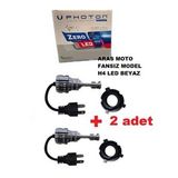 2 Adet Photon H4 12-24 V Xenon Led Ampul Zero Fansiz Model (Sessiz) Beyaz Headlight - Arasmoto