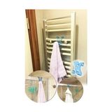2 Adet Plastik Havlupan Askısı It, Şeffaf, 85MM x 90MM, Banyo Radyatörü Için Pratik Havlu Tutucu - 001-Beyaz - Option-1
