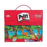 2 Adet Pritt 24 Renk Pastel Boya Çantalı