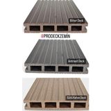 (2 Adet) Prodeck Kompozit Deck Yer Zemin kaplaması. Ebatlar 150X14X2.4CM. (SÜTLÜ KAHVE) - Koyu Kahverengi