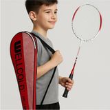 2 Adet Profesyonel Badminton Raketi, Deluxe Çanta, HK107, Kırmızı - Genel