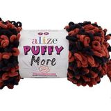 2 Adet Puffy More El Örgü İpliği,Parmak Örgü İpi (2 x 150 Gram) (6262)