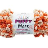 2 Adet Puffy More El Örgü İpliği,Parmak Örgü İpi (2 x 150 Gram) (6538)