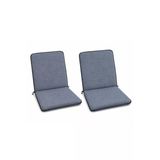 2 Adet Rattan Arkalıklı Sandalye Minderi 4Cm Koyu Gri