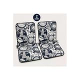 2 Adet Rattan Arkalıklı Sandalye Minderi 4Cm Lacivert