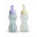 2 Adet Renkli Kapaklı 450 ml Sıkmalı Sosluk Yağdanlık Şişe | Ketçap, Mayonez, Sirke ve Soslar İçin Pratik Dağıtıcı | Gıda Sınıfı Şeffaf Plastik Sos Şişesi