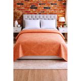 2 Adet Şaheser %100 Pamuk Çift Kişilik Pike 240X220 (Tek Pike)-Portakal