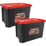2 Adet Saklama Kutusu 2X60 Toplamı 120 Litre Kapasite Profesyonel Kullanım Için Süper Sağlam Pl - Çok Renkli