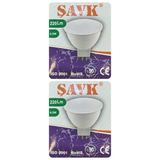 (2 Adet) Şavk 12Volt Ac/Dc 4,5W (22W) Beyaz Işık (6500K) Gu5.3 Duylu (İğne Bacak) Led Çanak Ampul