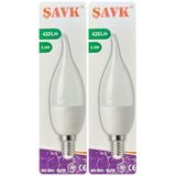 (2 Adet) Şavk 5,5W (37W) Beyaz Işık (6500K) E14 Duylu (İnce Duy) Led Kıvrık Ampul