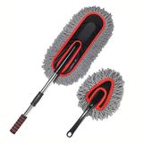 2 Adet Set Profesyonel Püsküllü Mikrofiber Araç Yıkama Fırçası Toz Alma Fırçası Araç Paspası