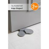 2 Adet - Silikon Kapı Stoperi Üç Kademeli