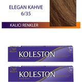 2 Adet Single Tüp Boya Saç Boyası Elegan Kahve 6/35 - Renkli
