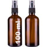 2 Adet Siyah Sprey Başlıklı Cam Şişe 100 ml Dayanıklı Malzeme ile Kolonya ve Dezenfektan İçin Kullanım - Çok Renkli