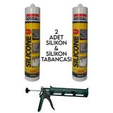 2 Adet Soğuk Şeffaf Silikon Ve Plastik Silikon Tabancası