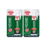 2 Adet Somafix 85 ml Tüp Nötr Antrasit Gri Tüp Rtv Silikon Sıvı Conta 350 ºc