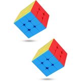 2 Adet Speed Cupe Rubik Küp Zeka Küpü 3x3 Canlı Renkler Hız Küpü,fidget Oyuncak Seyahat Zeka Oyunu