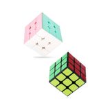 2 Adet Speed Cupe Rubik Küp Zeka Küpü 3x3 Hız Küpü,fidget Oyuncak Seyahat Zeka Oyunu Pastel Renk Ve Klasik