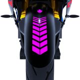 2 Adet Sport Motosiklet Çamurluk Gül Pembesi Kask Sticker