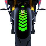 2 Adet Sport Tasarımlı Motosiklet Çamurluk Sticker Reflektif, Floresan, Parlak Düz, Özel Renkler Çınar Extreme Floresan Yeşil